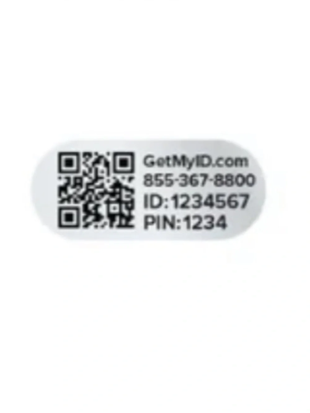 MyID Pod Medical ID Silver with QR code